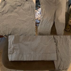 Dress pants blue striped